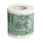 PAPIER TOALETOWY 100 ZŁ ŚMIESZNY PREZENT WESELE PARAPETÓWKA ŚLUB URODZINY