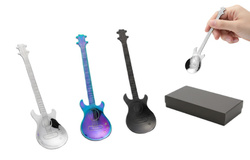 MUZYCZNE ŁYŻECZKI GITARY 3 SZT ŁYŻKI MUZYKA GITARZYSTY + PUDEŁKO PREZENTOWE