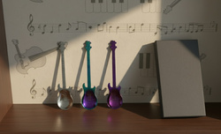 MUZYCZNE ŁYŻECZKI GITARY 3 SZT ŁYŻKI MUZYKA GITARZYSTY + PUDEŁKO PREZENTOWE