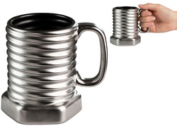 KUBEK ŚRUBA SREBRNY PREZENT DLA MAJSTERKOWICZA MECHANIKA CHŁOPAKA OJCA +BOX