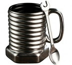 KUBEK ŚRUBA SREBRNA + ŁYŻECZKA MECHANIKA PREZENT DLA OJCA BRATA MĘŻA KOLEGI