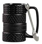 KUBEK OPONY Z ŁYŻECZKĄ MECHANIKA PREZENT DLA OJCA TATY KIEROWCY DZIADKA