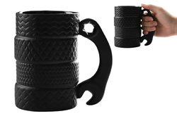 KUBEK OPONY Z KLUCZEM DLA KIEROWCY MECHANIKA CHŁOPAKA OJCA MĘŻA TATY 450ML