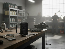 KUBEK OPONY Z ŁYŻECZKĄ MECHANIKA PREZENT DLA OJCA TATY KIEROWCY DZIADKA