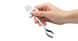 ZESTAW PREZENTOWY KOCIA SZKLANKA + ŁYŻKI ŁYŻECZKI KOTKI SREBRNE DLA KOCIARY