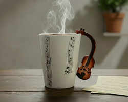 KUBEK MUZYKA SKRZYPCE 350 ML PREZENT DLA MUZYKA SKRZYPKA MELOMANA NIEGO