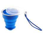 SKŁADANY KUBEK TURYSTYCZNY SILIKONOWY Z POKRYWKĄ NA WYCIECZKĘ BIWAK W GÓRY