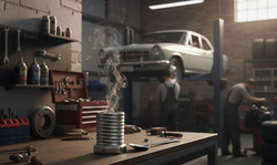 KUBEK ŚRUBA SREBRNA + ŁYŻECZKA MECHANIKA PREZENT DLA OJCA BRATA MĘŻA KOLEGI