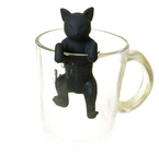 ZAPARZACZ DO HERBATY KOTEK SILIKONOWY DO ZIÓŁ SZARY SITKO NA KUBEK SZKLANKĘ