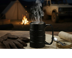 ZESTAW PREZENTOWY KUBEK OPONY + ŁYŻECZKA MECHANIKA DLA OJCA TATY KIEROWCY