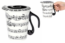 KUBEK MUZYKA MUZYCZNY UWERTURA + PRZYKRYWKA PREZENT DLA NAUCZYCIELA MUZYKI