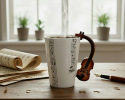 KUBEK MUZYKA SKRZYPCE 350 ML PREZENT DLA MUZYKA SKRZYPKA MELOMANA NIEGO