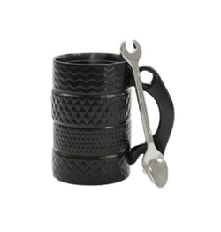 KUBEK OPONY Z KLUCZEM + ŁYŻECZKA MECHANIKA DLA CHŁOPAKA KIEROWCY OJCA TATY