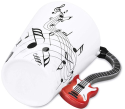 KUBEK MUZYKA CZERWONA GITARA PREZENT DLA GITARZYSTY FACETA CHŁOPAKA 250ML