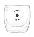 SZKLANKA MIŚ MISIEK PODWÓJNE SZKŁO PREZENT DLA CHŁOPAKA DZIEWCZYNY 220 ML