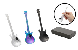 MUZYCZNE ŁYŻECZKI GITARY 3 SZT ŁYŻKI MUZYKA GITARZYSTY + PUDEŁKO PREZENTOWE