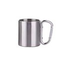 TURYSTYCZNY KUBEK Z KARABIŃCZYKIEM STALOWY 300ML NA BIWAK WYCIECZKĘ NAMIOT