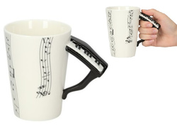KUBEK MUZYCZNY PIANINO 250 ML PREZENT DLA KLAWISZOWCA NAUCZYCIELA MUZYKI
