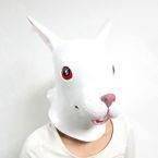 Maska królika - biała